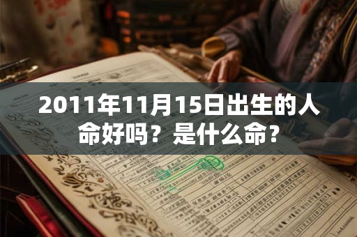 2011年11月15日出生的人命好吗？是什么命？