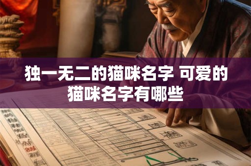 独一无二的猫咪名字 可爱的猫咪名字有哪些
