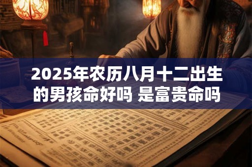 2025年农历八月十二出生的男孩命好吗 是富贵命吗