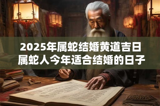 2025年属蛇结婚黄道吉日 属蛇人今年适合结婚的日子