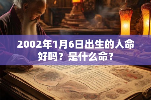 2002年1月6日出生的人命好吗？是什么命？