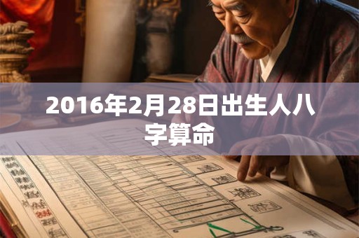 2016年2月28日出生人八字算命