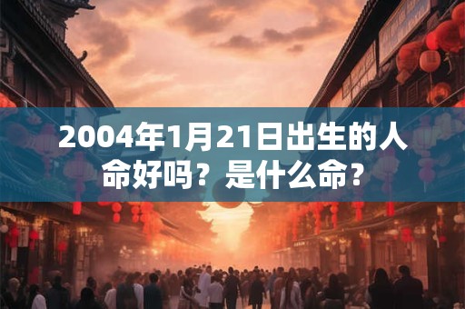2004年1月21日出生的人命好吗？是什么命？