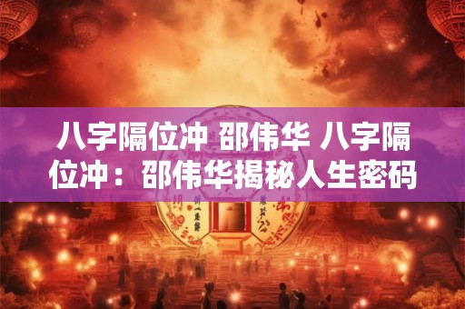 八字隔位冲 邵伟华 八字隔位冲:邵伟华揭秘人生密码 八字隔位冲 邵伟华 八字隔位冲:邵伟华揭秘人生密码