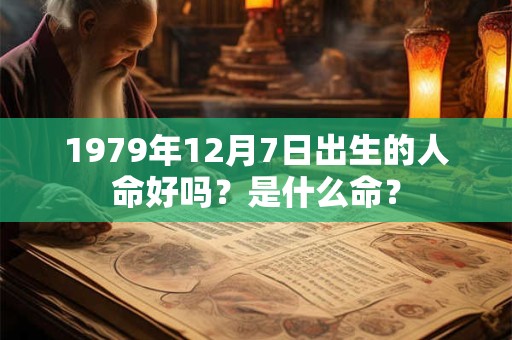 1979年12月7日出生的人命好吗？是什么命？