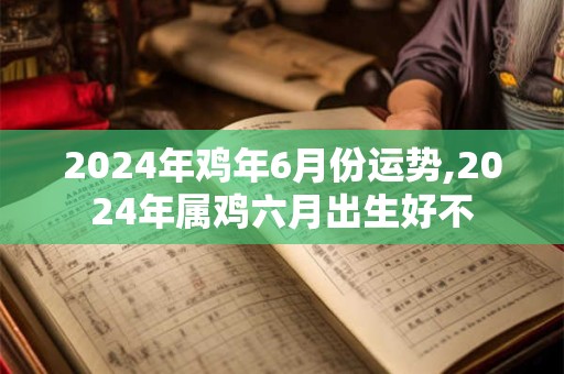 2024年鸡年6月份运势,2024年属鸡六月出生好不