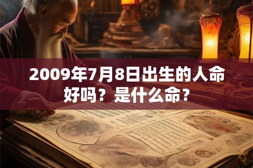 2009年7月8日出生的人命好吗？是什么命？