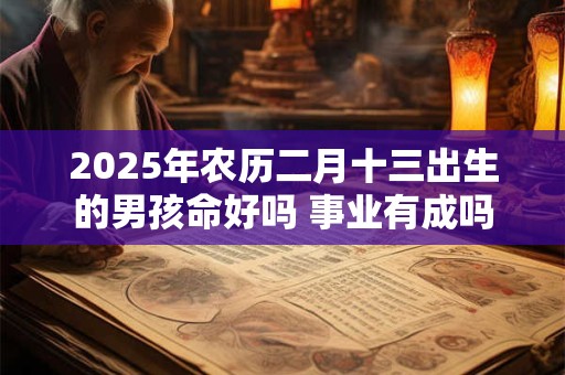 2025年农历二月十三出生的男孩命好吗 事业有成吗