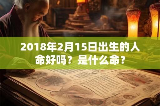 2018年2月15日出生的人命好吗？是什么命？