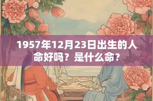 1957年12月23日出生的人命好吗？是什么命？