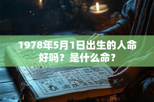 1978年5月1日出生的人命好吗？是什么命？