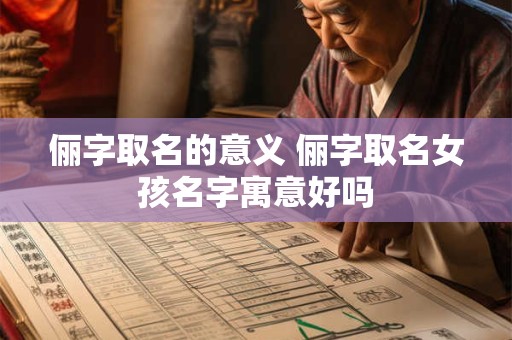 俪字取名的意义 俪字取名女孩名字寓意好吗