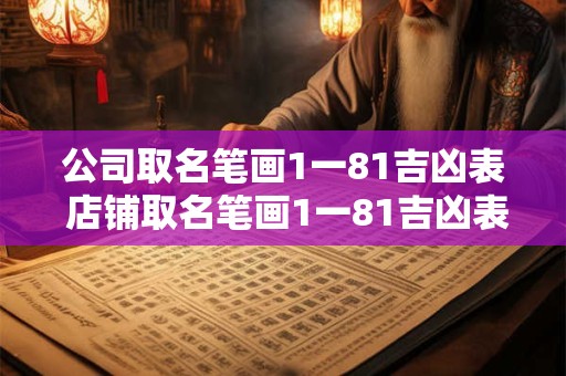 公司取名笔画1一81吉凶表 店铺取名笔画1一81吉凶表