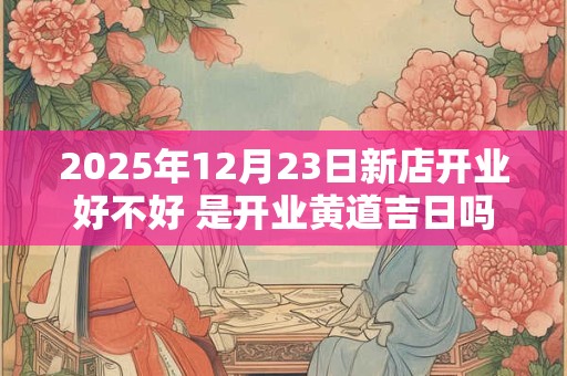 2025年12月23日新店开业好不好 是开业黄道吉日吗