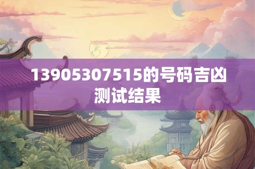 13905307515的号码吉凶测试结果