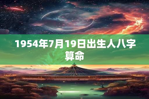 1954年7月19日出生人八字算命