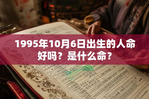 1995年10月6日出生的人命好吗？是什么命？