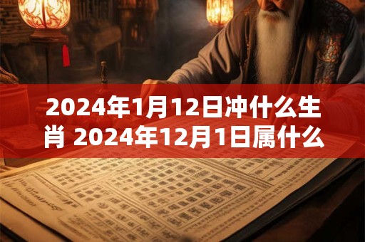 2024年1月12日冲什么生肖 2024年12月1日属什么冲什么