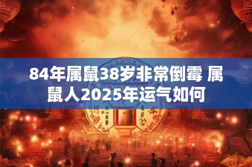 84年属鼠38岁非常倒霉 属鼠人2025年运气如何