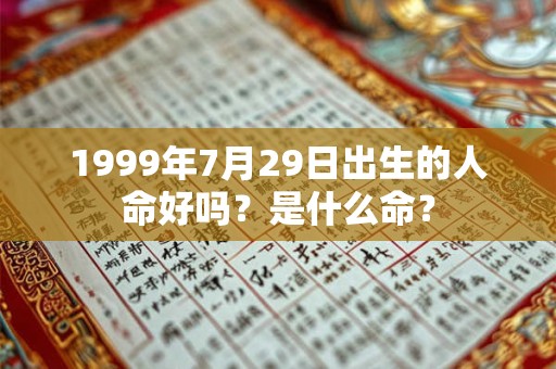 1999年7月29日出生的人命好吗？是什么命？