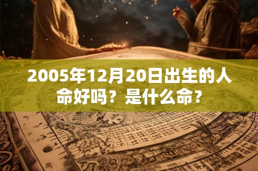 2005年12月20日出生的人命好吗？是什么命？