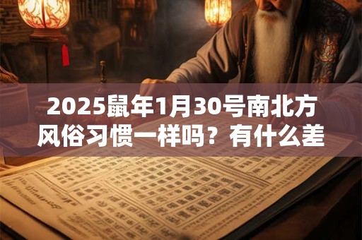 2025鼠年1月30号南北方风俗习惯一样吗？有什么差异？