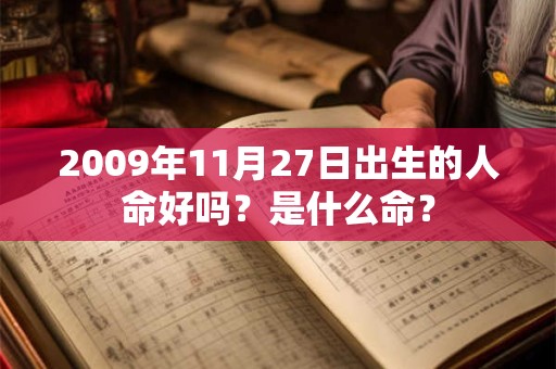 2009年11月27日出生的人命好吗？是什么命？