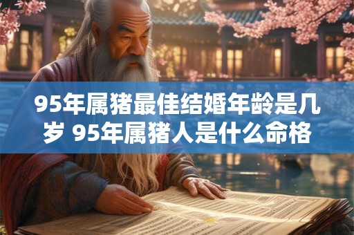 95年属猪最佳结婚年龄是几岁 95年属猪人是什么命格