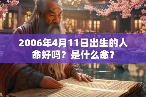 2006年4月11日出生的人命好吗？是什么命？