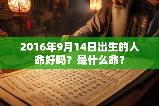 2016年9月14日出生的人命好吗？是什么命？