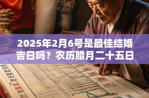 2025年2月6号是最佳结婚吉日吗？农历腊月二十五日子如何？