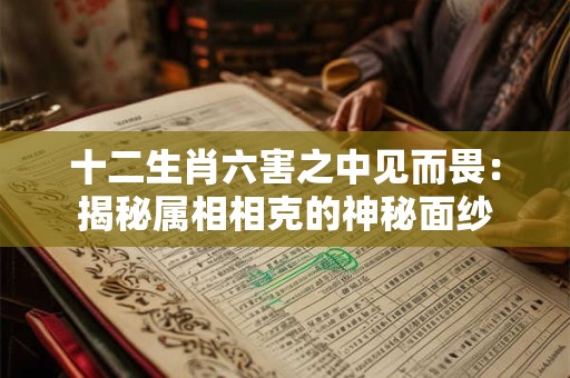 十二生肖六害之中见而畏:揭秘属相相克的神秘面纱 十二生肖六害之中见而畏:揭秘属相相克的神秘面纱