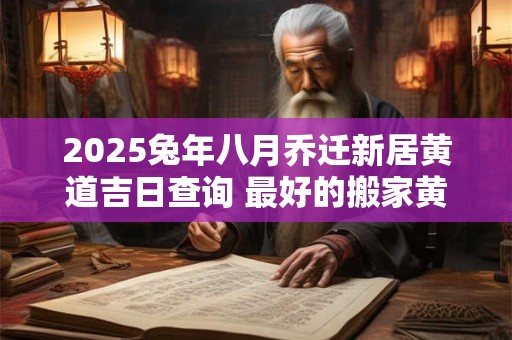 2025兔年八月乔迁新居黄道吉日查询 最好的搬家黄道吉日