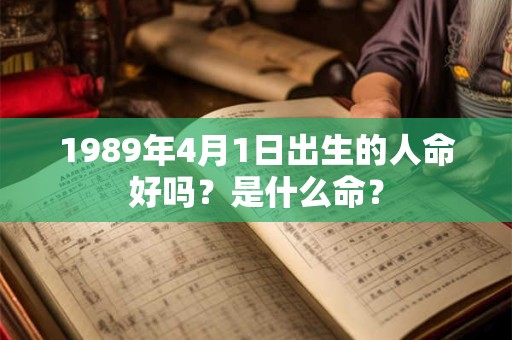1989年4月1日出生的人命好吗？是什么命？