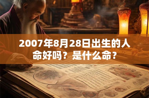 2007年8月28日出生的人命好吗？是什么命？