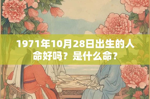 1971年10月28日出生的人命好吗？是什么命？