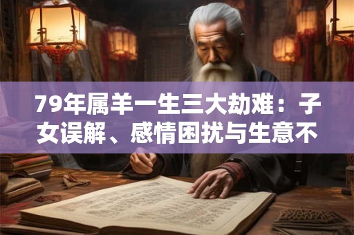 79年属羊一生三大劫难：子女误解、感情困扰与生意不顺