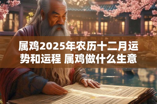 属鸡2025年农历十二月运势和运程 属鸡做什么生意旺财