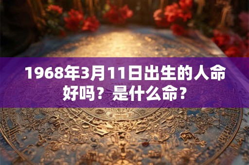 1968年3月11日出生的人命好吗？是什么命？