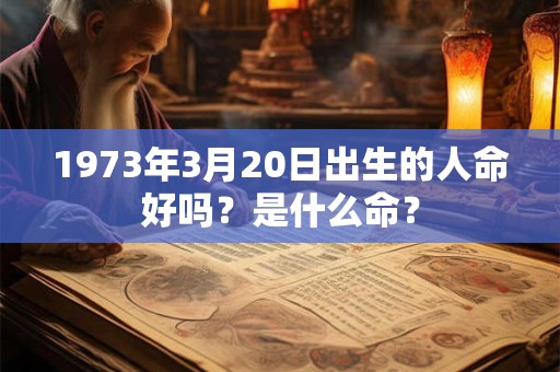 1973年3月20日出生的人命好吗？是什么命？