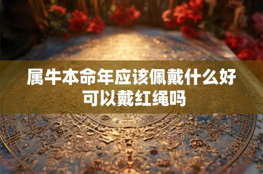 属牛本命年应该佩戴什么好 可以戴红绳吗