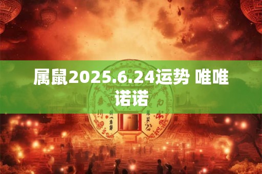 属鼠2025.6.24运势 唯唯诺诺