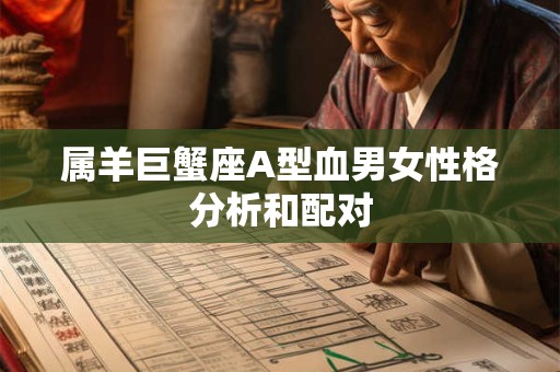 属羊巨蟹座A型血男女性格分析和配对
