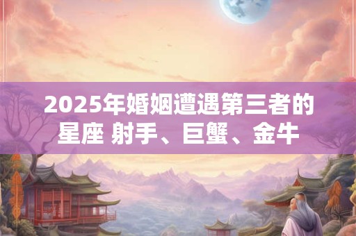 2025年婚姻遭遇第三者的星座 射手、巨蟹、金牛