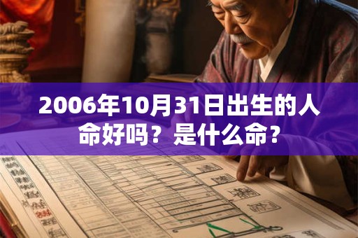 2006年10月31日出生的人命好吗？是什么命？