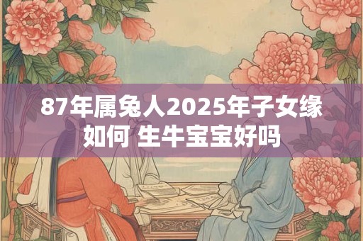 87年属兔人2025年子女缘如何 生牛宝宝好吗