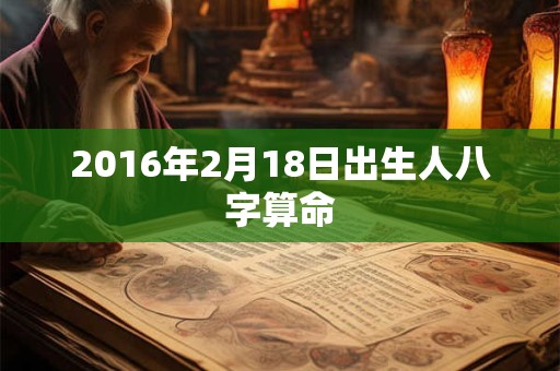 2016年2月18日出生人八字算命