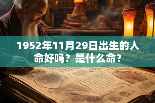 1952年11月29日出生的人命好吗？是什么命？