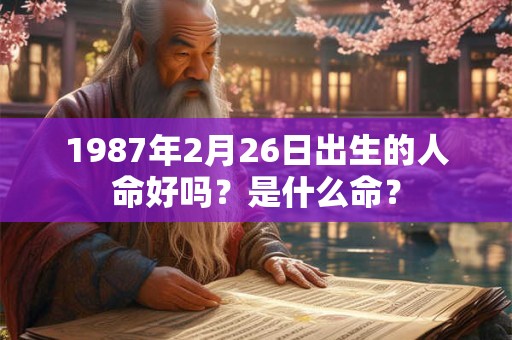 1987年2月26日出生的人命好吗？是什么命？