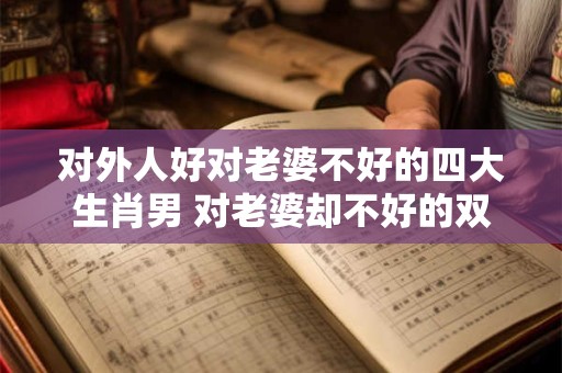对外人好对老婆不好的四大生肖男 对老婆却不好的双标生肖男